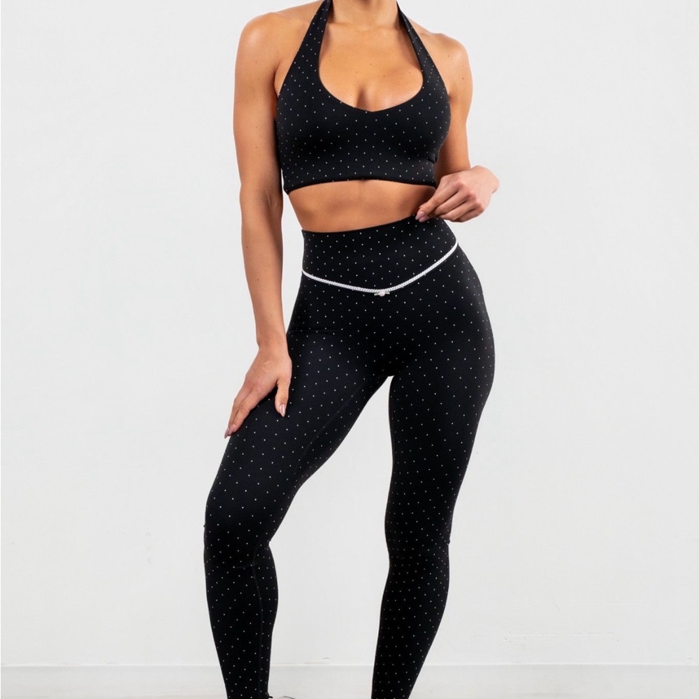 Vitality Black Polka Dot Leggings